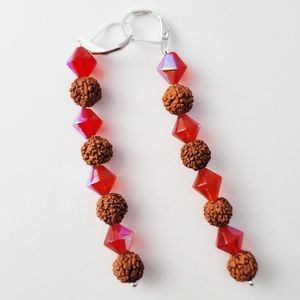 Upcycled GlassBead and Seed Earrings by Ada